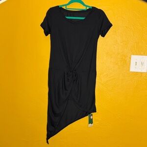 HALARA NWT Black Asymmetrical Knot Dress Black XS